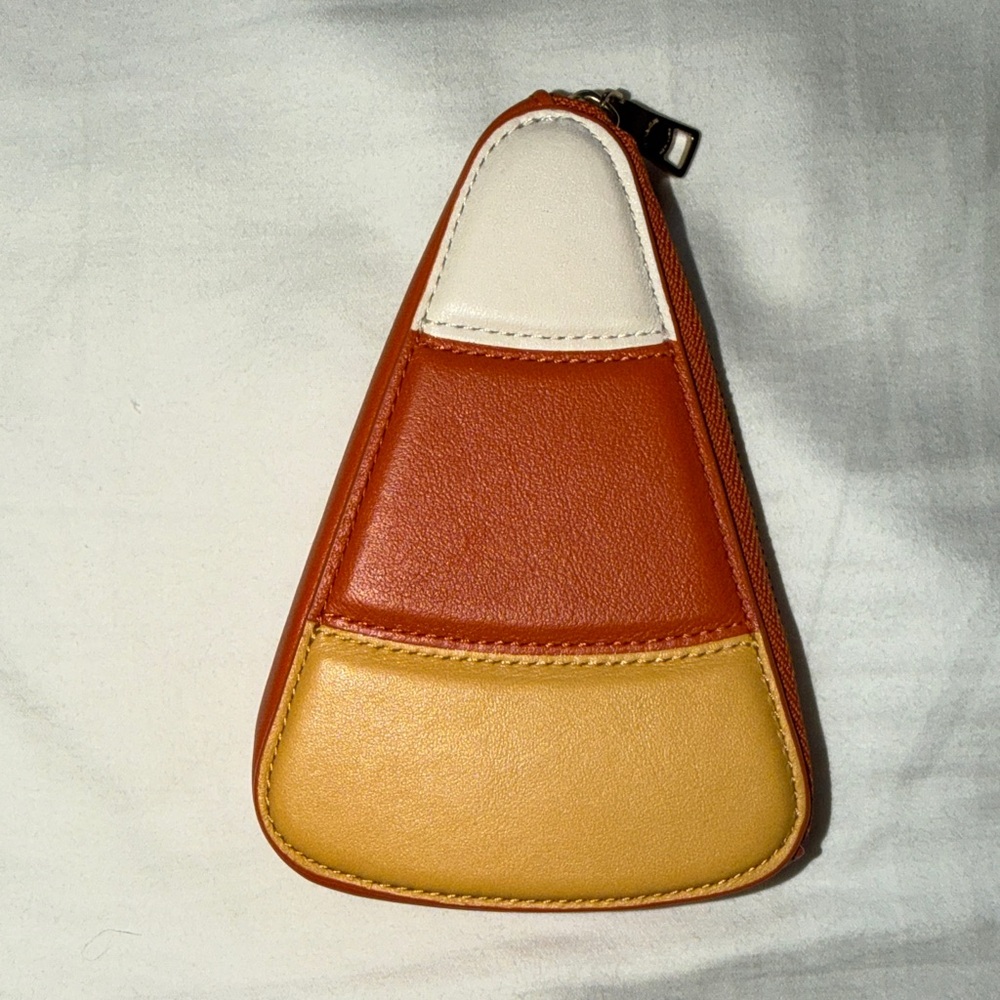 Coach Halloween Candy Corn Leather Coin Pouch - Picture 3 of 8